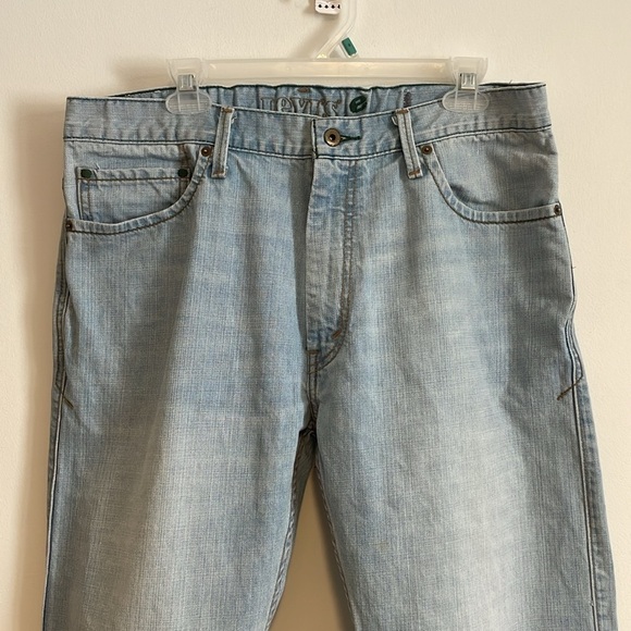 Levi’s Eco 539 Jeans Vintage Straight 36x30 Blue White Green Tab Denim Organic - Picture 3 of 16